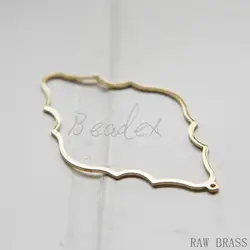 DIY Supply-Solid Brass Finding Link - Cloud - Outline - 52x31mm (3121C)