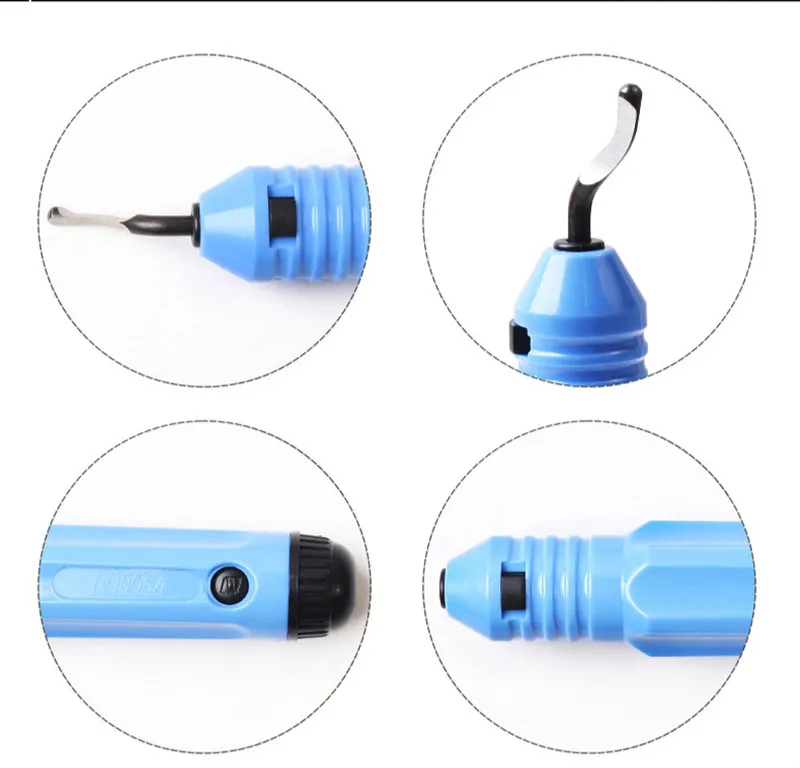 1 セットツール固定ハンドルプラスチックバリポケットナイフ NB1100 スクレーパー + 10pc BS1010 ブレードトリミングきちんとしたバリ取りヘッドカッター