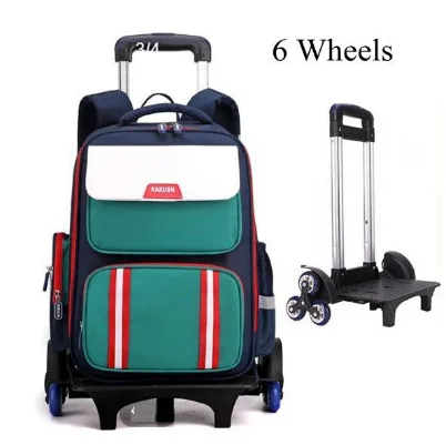 

Primary Student Rolling Backpack Elementary Trolley School BookBag Kids Daypack Knapsack Rucksack Carry-on Luggage with Wheels