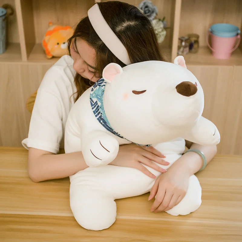 

New Arrive 60-100cm Cute Soft Kawaii Polar Bear Plush Toys Stuffed Doll Animals Girlfriend Gift