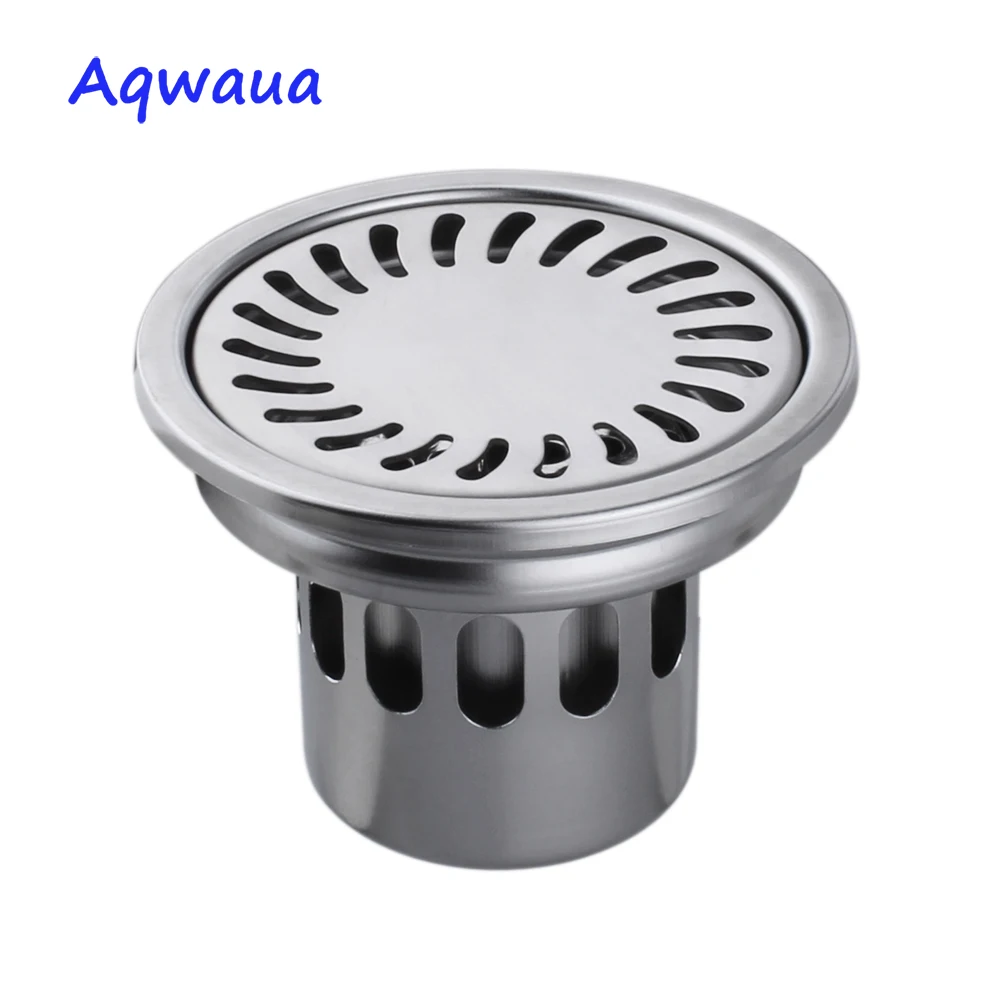 Aqwaua 304 Stainless Steel Round Anti-odor Floor Drain Bathroom Invisible Shower Floor Drainer floor waste Bathroom Accessories