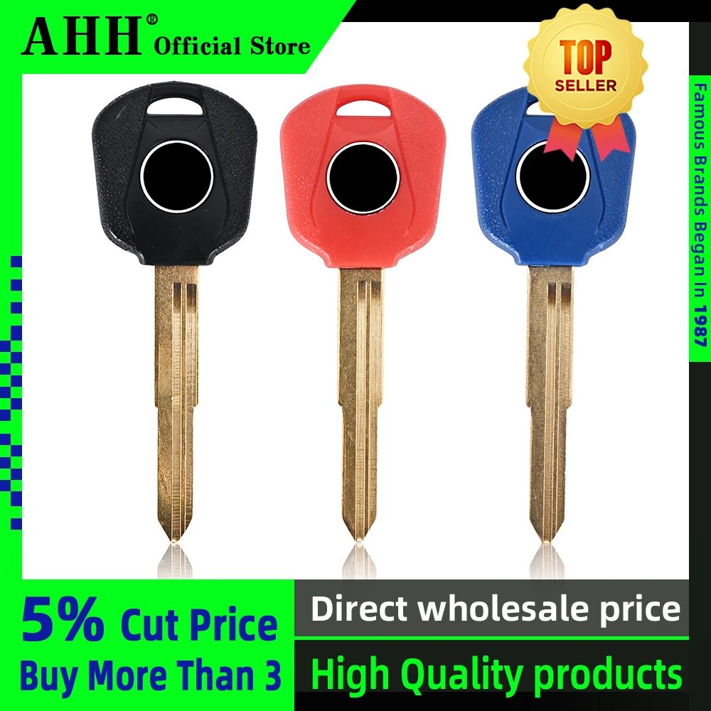 AHH Motorcycle Key Uncut Blank Replacement For HONDA CB400 VTEC CBR600 CBR1000 CBR1100 CBR900 919 954 CBR919 CBR954 CBR900RR