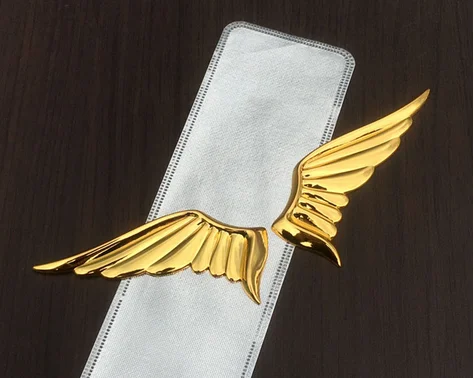 

3D Gold Auto Stickers Metal Angel Eagle Wings Badge Emblem Decal Motorcycle Modified Car Accessories