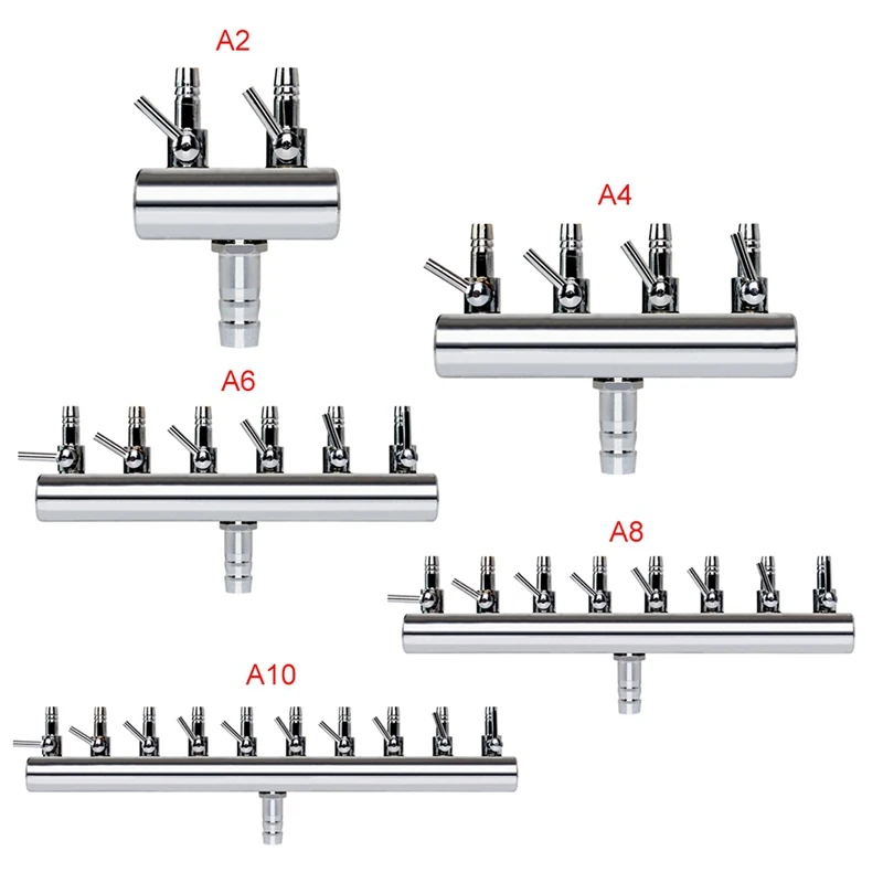 2/4/6/ Way Air Splitter Valve Aquarium Fish Tank Air Pump Flow Splitter Distributor Pump Valve Tap Lever Control Switch Valve