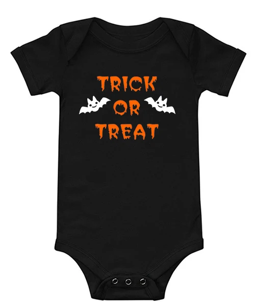 Funny Halloween baby bodysuit Newborn Baby Costume Black white Short Sleeve Boys Baby Girl Clothing for gift