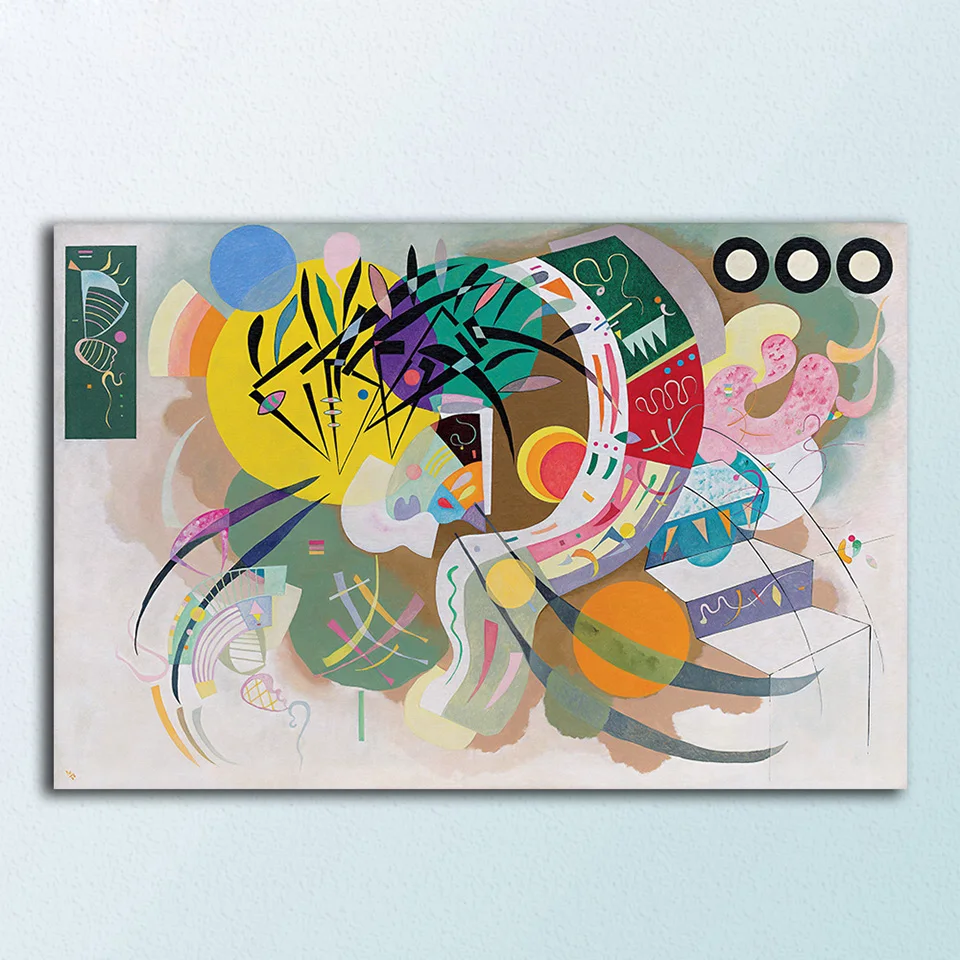 Dominant Curve by Wassily Kandinsky Decoration Paints Home Decor On Canvas Modern Wall Art Canvas Print Poster Canvas Painting