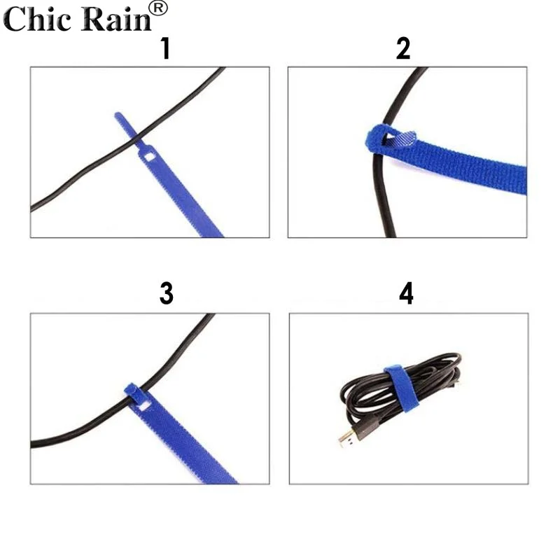 Kabel Veranstalter Spuler Magie Draht Krawatten Kabel Management Marker Halter band Blei Straps Für Computer