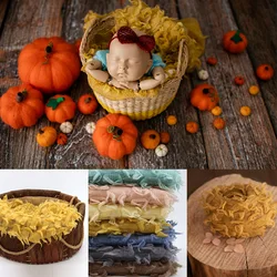 Newborn Photography Props Background Blanket Mat Basket Filler Baby Fotografia Accessories feather Wrap baby Photo Props