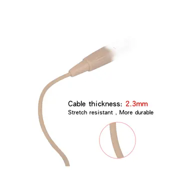 升級版駐極體電容式頭戴麥克風,3.5mm TRS 接口,帶鎖定功能,適用於森海塞爾腰包式麥克風,加粗線纜 8 最佳銷售 頭戴式麥克風 - №8