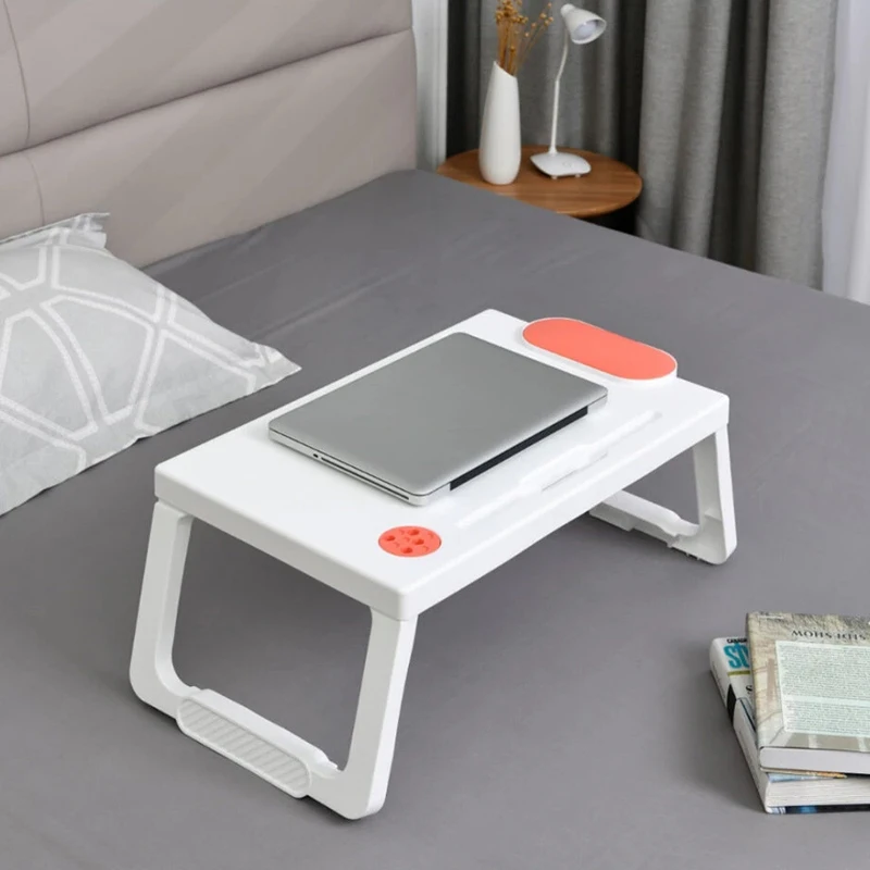 Folding Laptop Table Notebook Desk Computer Desk Breakfast Serving Bed Trays Adjustable Foldable Flip Top Legs Mini Office Desk