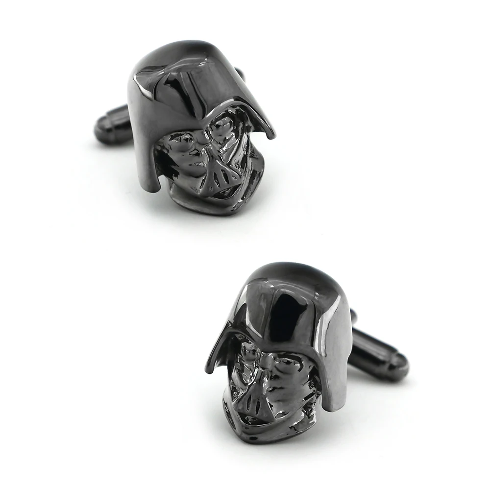 Gemelos de guerrero 3D para hombre, Color negro, Material de latón de calidad, diseño de película de estrella clásica, venta al por mayor y al por menor