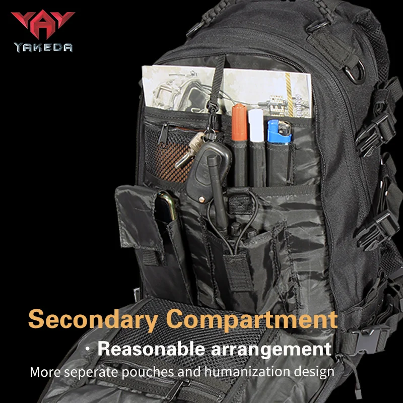 YAKEDA new polyester fabric laser cutting tactical outdoor military backpack