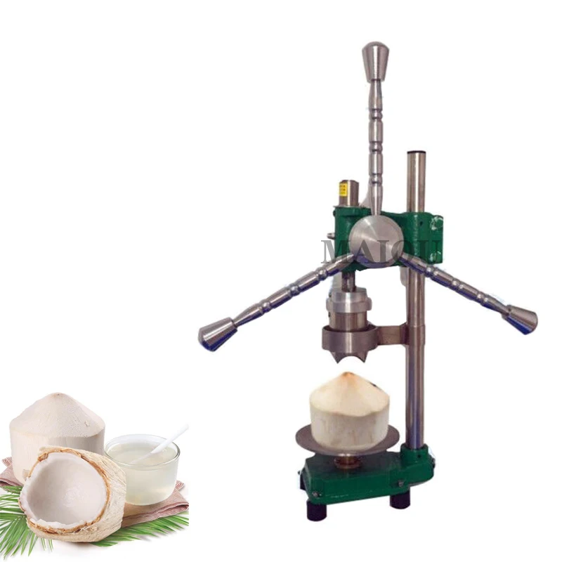 Commercial Fresh Coconut Opening Tool Manual Opener Lid Machine Save Effort Steel Capping Cover Cutter