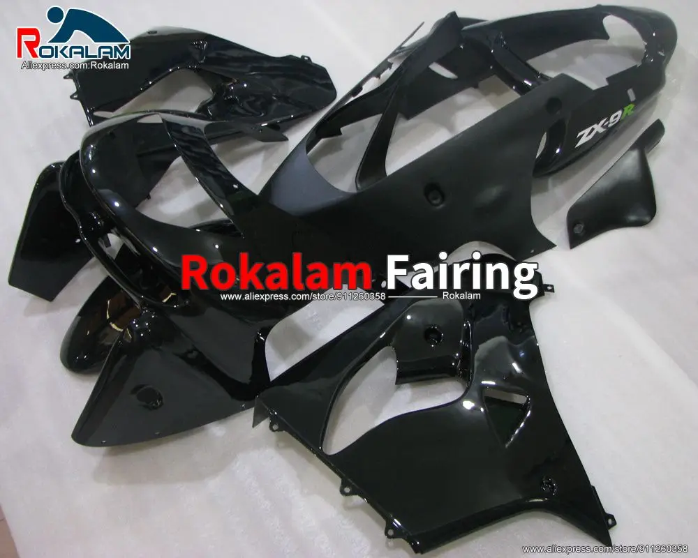 

Aftermarket Cowling For Kawasaki Ninja ZX9R 1998 1999 ZX-9R 98 99 Black Motorcycle Bodywork Fairing Kit (Injection Molding)