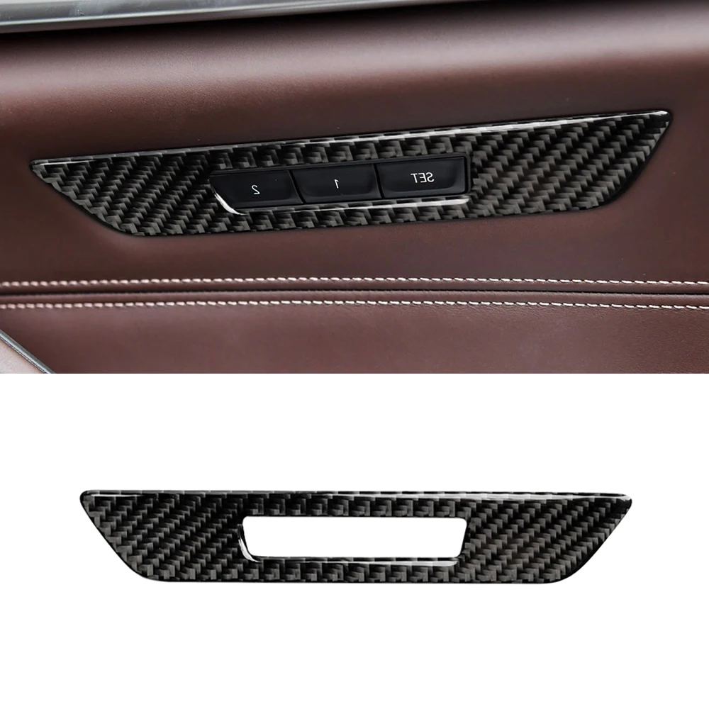 Кнопки памяти сиденья из углеродного волокна, декоративная наклейка на панель, наклейка для 5 серии G38 528LI 530LI 540LI, автомобильный аксессуар Кнопки памяти сиденья из углеродного волокна, декоративная наклейка на панель, наклейка для 5 серии G38 528LI 530LI 540LI, автомобильный аксессуар