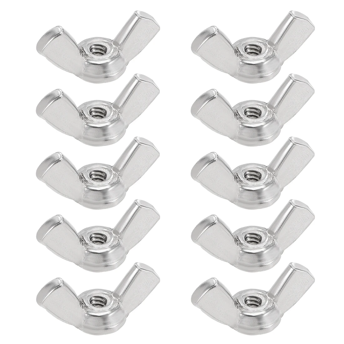 

10pcs #6-32 Wing Nuts 304 Stainless Steel Shutters Butterfly Wing Nut Hand Twist Tighten Fasteners Parts