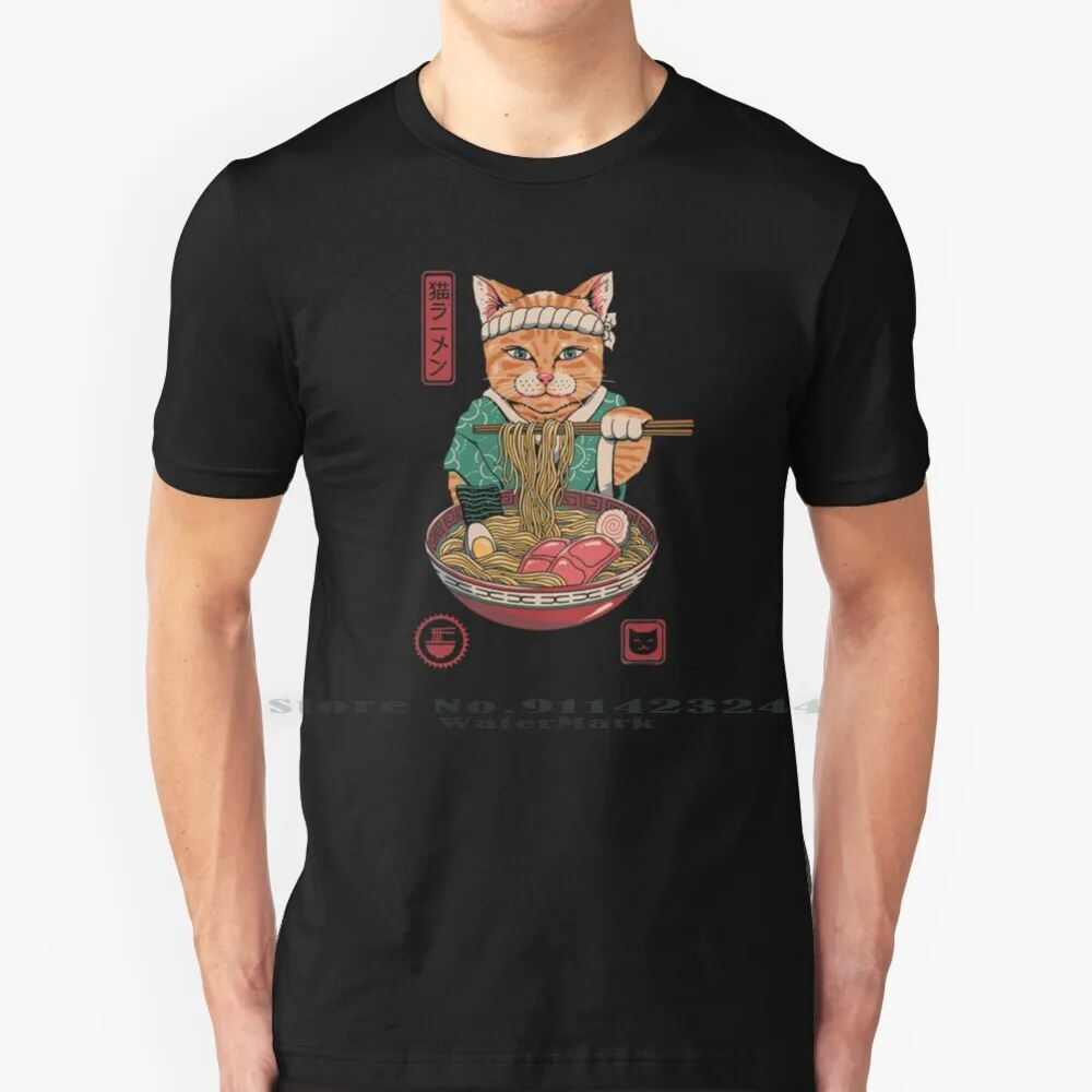 Neko Ramen 100% Cotton T Shirt Ramen Bowl Animals Foods Ramen Love I Love Ramen Kitty Cats Japanese Food Pets Felines Tee Short