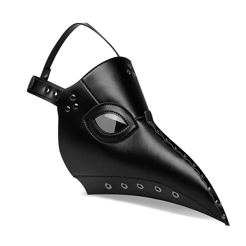 Plague Doctor Raptor Mask Face Halloween Prop Leather Masquerade Steampunks Funny Carnival Female Disguise Fantasy Mask Cosplay