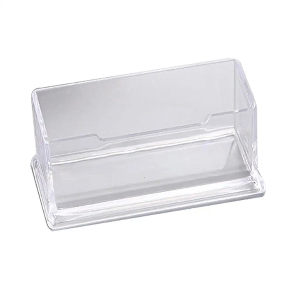 Portable Clear Business Card Holder Display Stand Desk Desktop Countertop Business Card Holder Desk Shelf Box