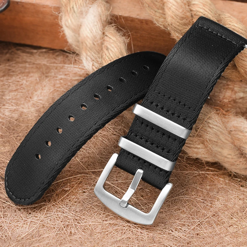 nylon watch strap 20 22mm watchband thick canvas watch band sport quick release bar wristwatches band perlon belt Bracelet