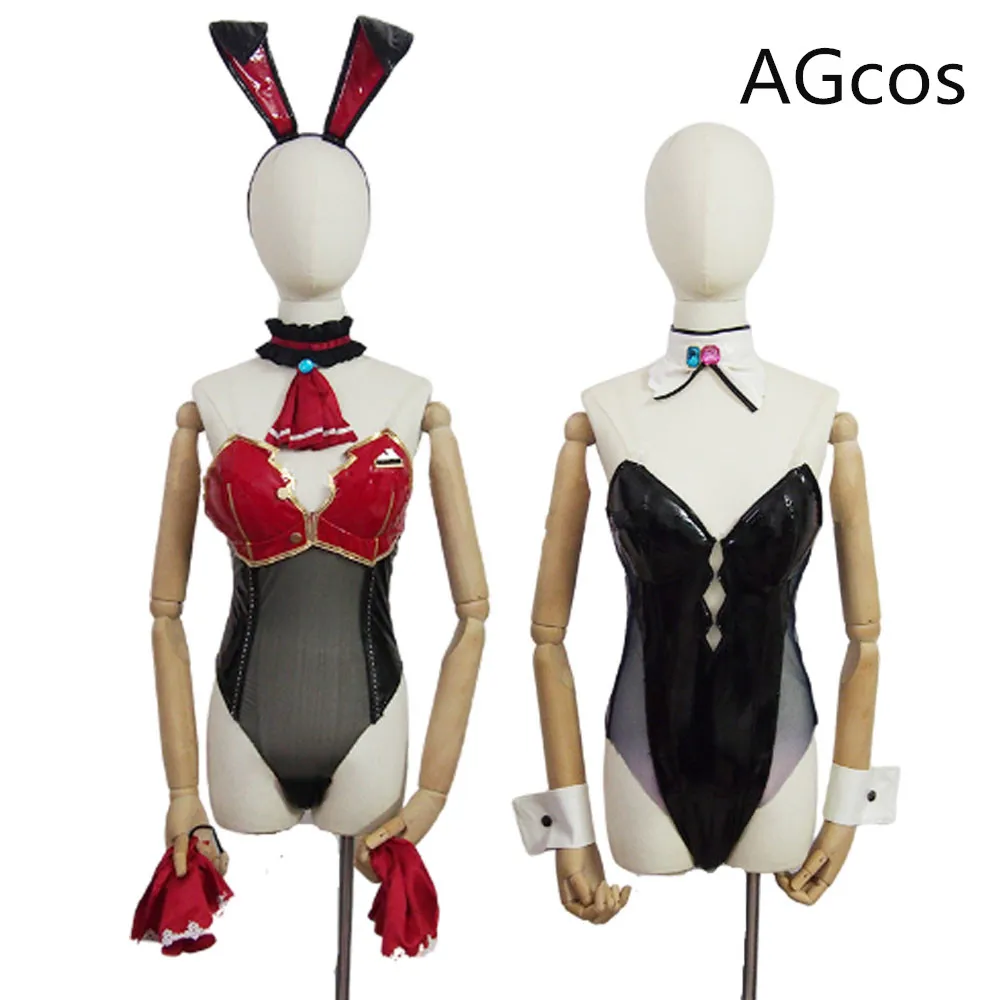 

AGCOS Custom Size Hololive Houshou Marine Gawr Gura Bunny Girl Cosplay Costume Woman Sexy Cosplay