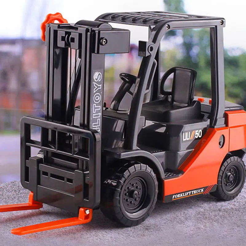 Simulation Forklift Truck Model Toys Engineering Vehicle Children\'s Oversized Forklift Warehouse Moving Truck Boy Toy Car Model