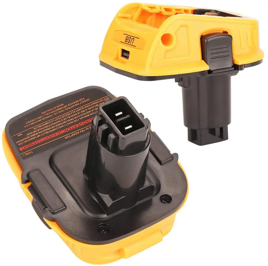 Conversor adaptador DCA1820 para ferramentas DEWALT 18V 20V Max Bateria de íon de lítio Função de banco de potência compatível