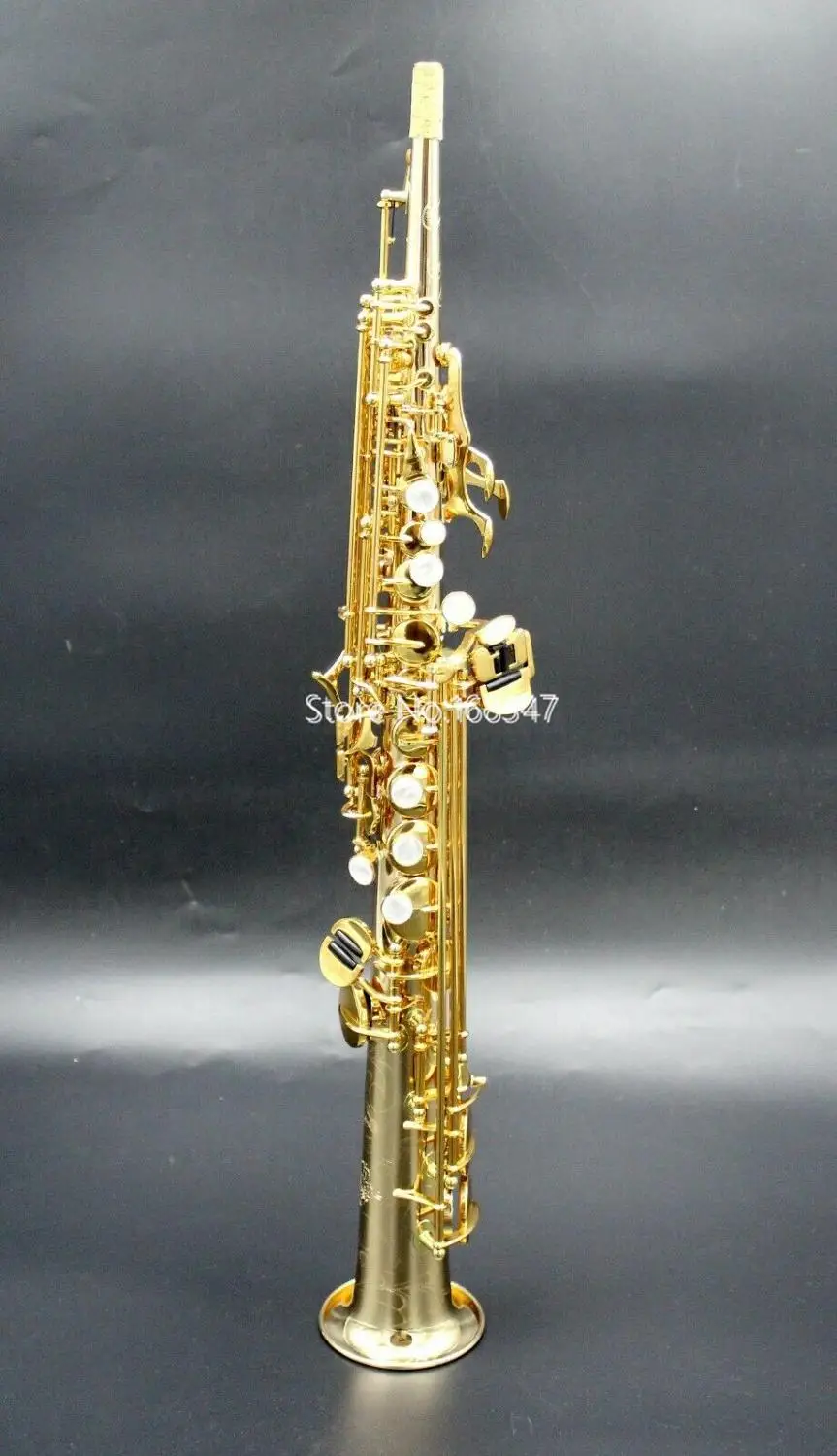 

Hot Selling straight Soprano Saxophone B Flat lacquered copper body Professional musical instrument with Case free Shipping