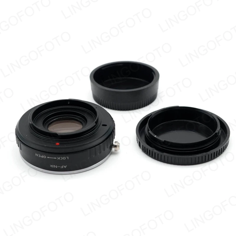 Sony AF - Nikon F Metal Mount Adapter Ring with correction lens for Sony AF / Minolta MA lens to Nikon F mount camera