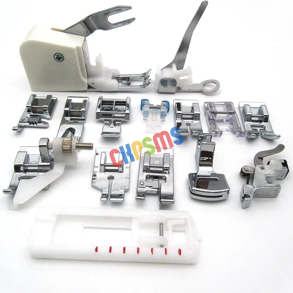 15PCS HOME FEET SET FIT FOR LOW SHANK SEWING SINGER BROTHER Babylock Bernina Janome# CY-015