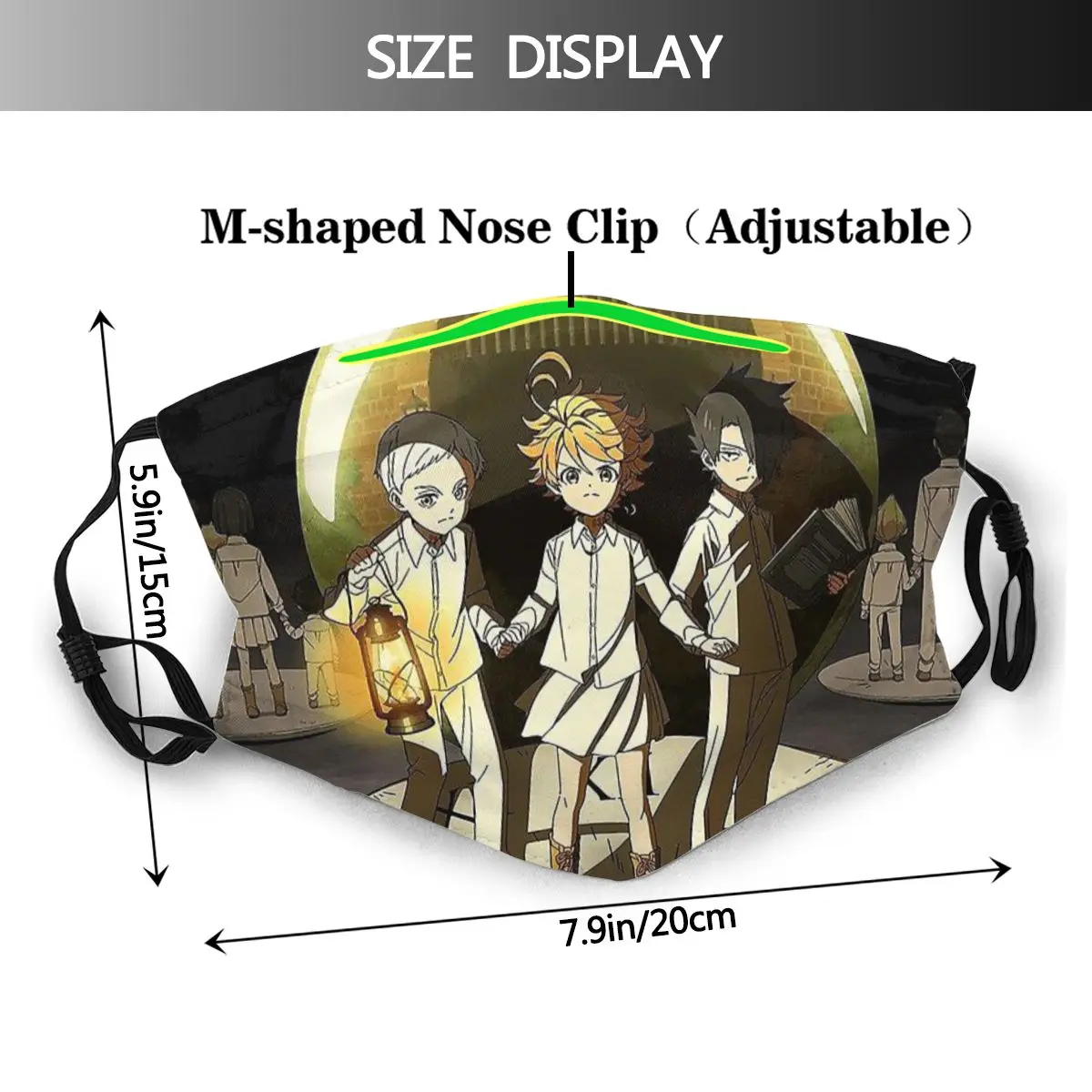 The Promised Neverland Anime Mascarilla Masque Facial Mask Character Poster Masks Fation Mouth Mask With Filters