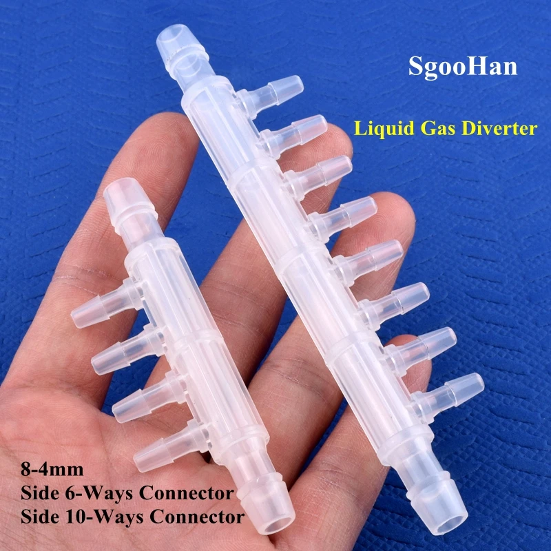 1 ~ 50 sztuk żywności klasy PP 8-4mm 4 ~ 10-sposoby złącze węża zbiornik akwarium pompa powietrza gazu płynnego przełączający nawadnianie ogrodu złącze typu Pagoda
