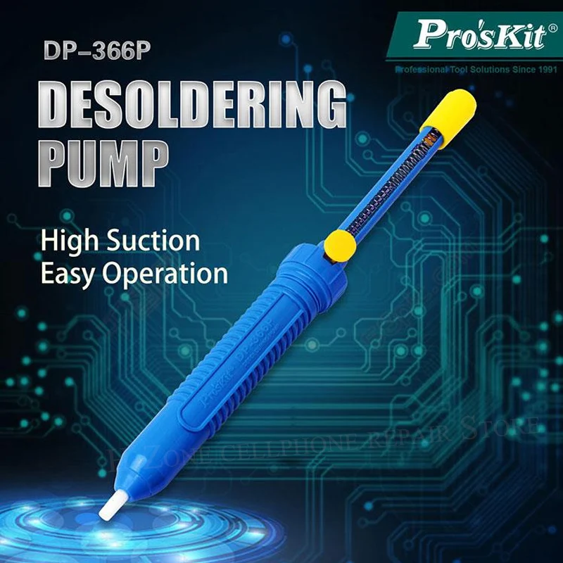 Proskskit Estanho Máquina de Sucção Grande Dp366p Grande Poderoso Manual Sucção Estanho Gun Ferro Elétrico Estação Solda Bomba