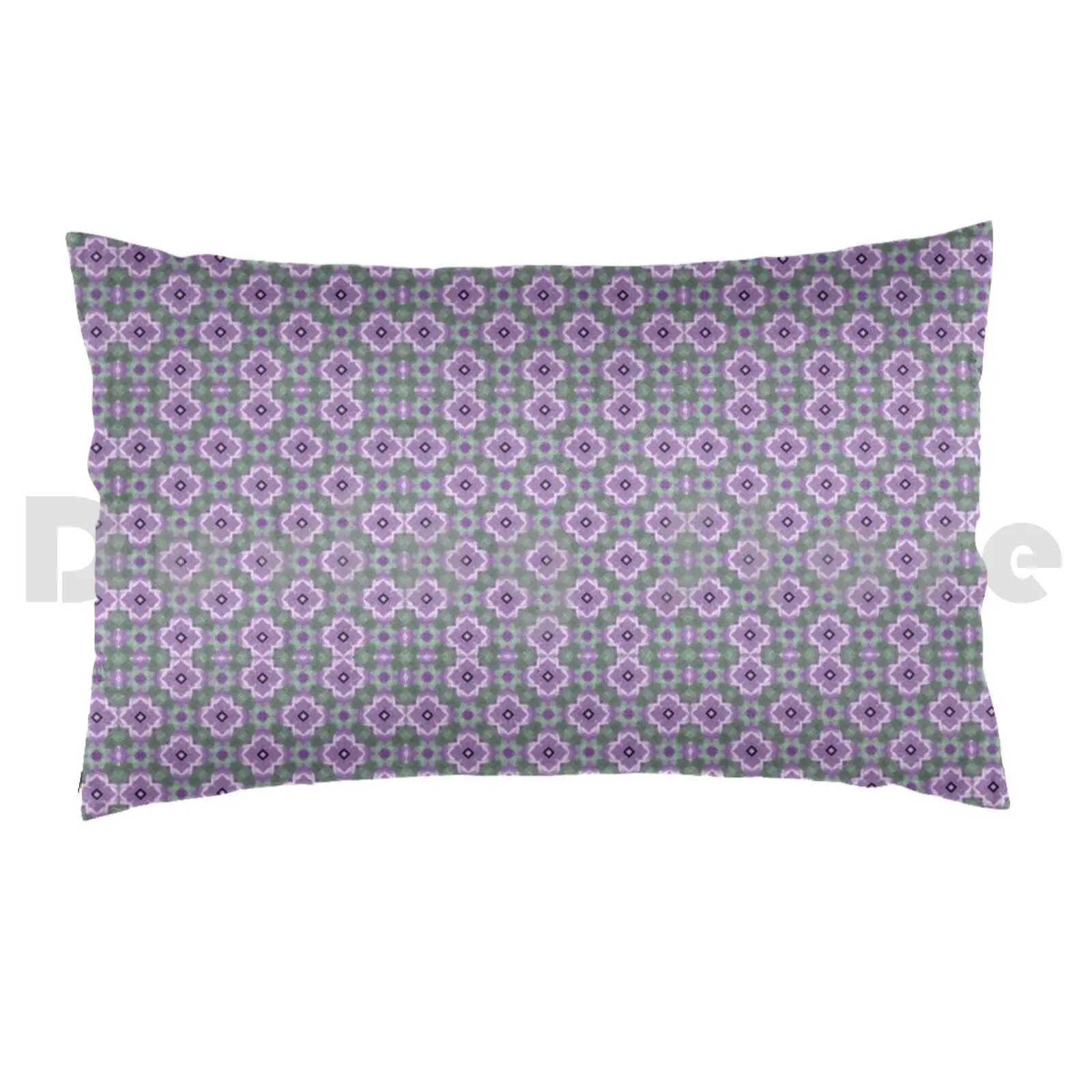 Pattern 115 Pillow Case Printed 50x75 Pattern 115 Green Purple Lilac Gray Grey Earth Tone Racing Tones Usa