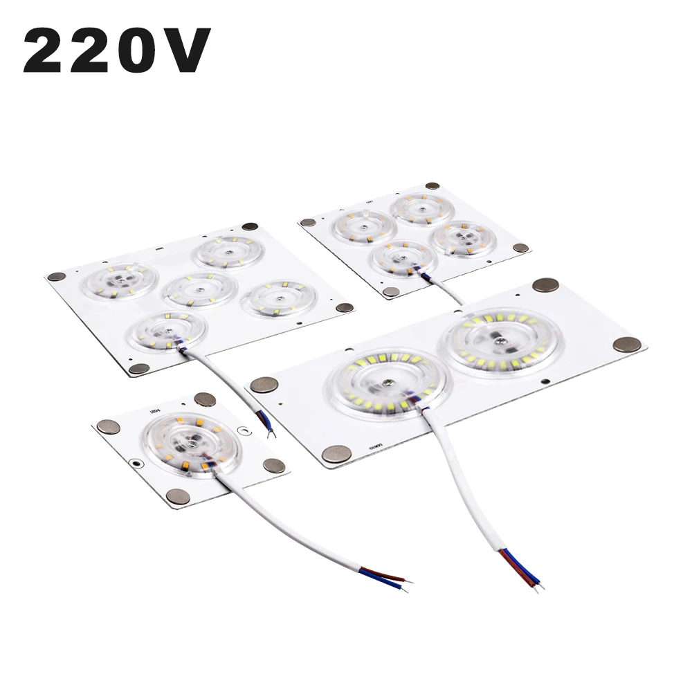 

AC220V LED Modules Ceiling Lights 12W 24W 36W 45W White LED Light Source Chips LED Beads with Magnets for Indoor Lighting