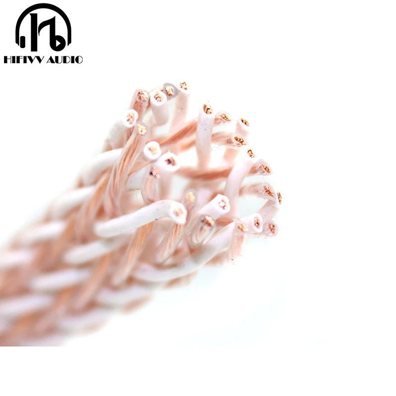 24-Cores Single Crystal Copper Speaker Cable For HIFI Audio Horn Lines Amplifiers Turntable OCC Wires