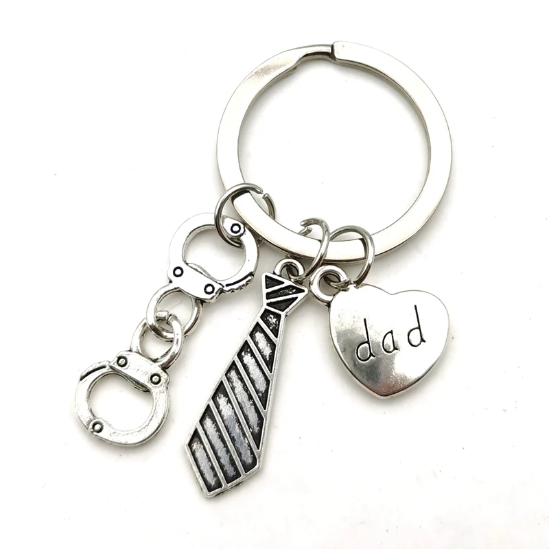 Personalizeds Police officer Keychain Seargant keychain Detective keychain best Dad keychain Father Day Gift him handcuff charm