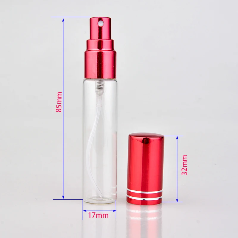 100pcs/Lot 10ml Portable Sample Refillable Perfume Bottle Empty Mini Spray Bottle Perfume Bottles Atomizer Container for Travel