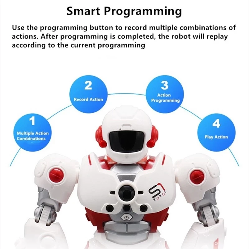 Intelligent Multi-functional Smart RC Robot Dancing and Musical Speak English Programming Walking Story RC Battle Robot Toy Gift