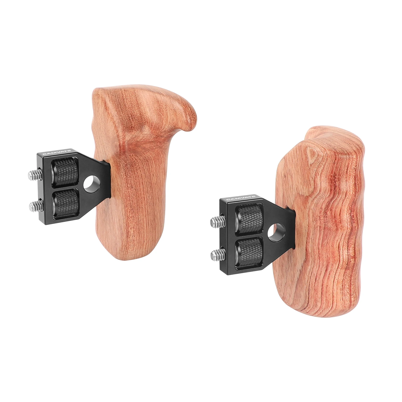 Impugnatura in legno per videocamera CAMVATE (sinistra e destra) con connettore in lega di alluminio per gabbia Video DV (telecamera rossa/Rig rosso/Rig per videocamera LR)