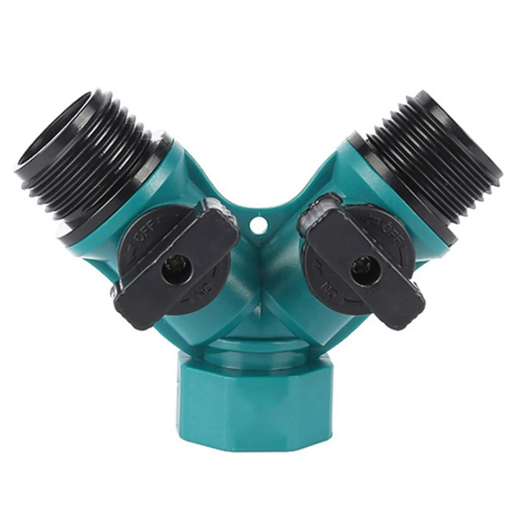 

1Pcs 3/4 inch Y Type 2 Way For Garden Tap Irrigation Valve Hose Pipe Quick Connector Adapter Water Splitter