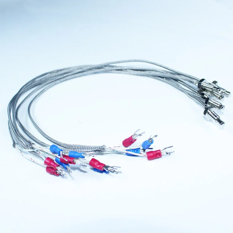 เซ็นเซอร์อุณหภูมิ Thermocouple 0.5M ความยาวความร้อนสายไฟเครื่องตรวจจับที่สามารถชาร์จ M6 Nut