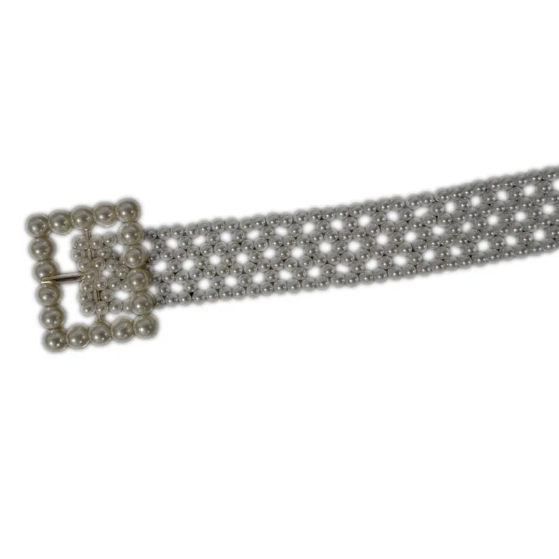 Pista da donna Moda Perla lavorata a maglia Fascia elastica Abito femminile Corsetti Cintura Cinture Decorazione Cintura larga R1080