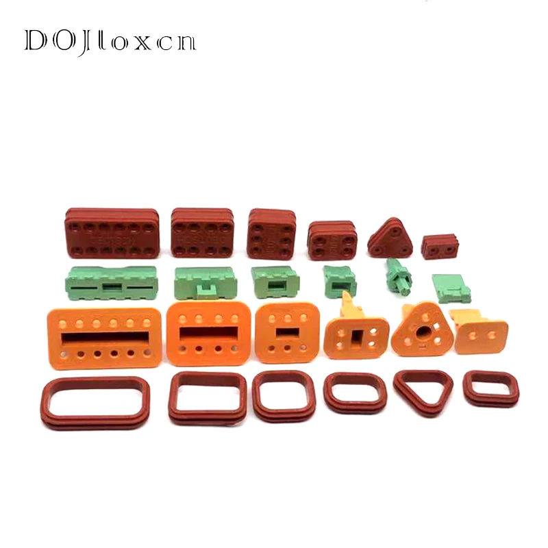 20/50/100/200/500 Pcs DEUTSCH Connector Accessories Apron Sealing Rubber Buckle For DT 2/3/4/6/8/12/Pin Male Female Connector