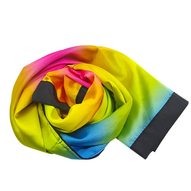 1pc Change Color Scarf (120*16cm) Magic Tricks Black to Rainbow Silk Streamer Magia Magician Stage Illusions Gimmick Prop Comedy