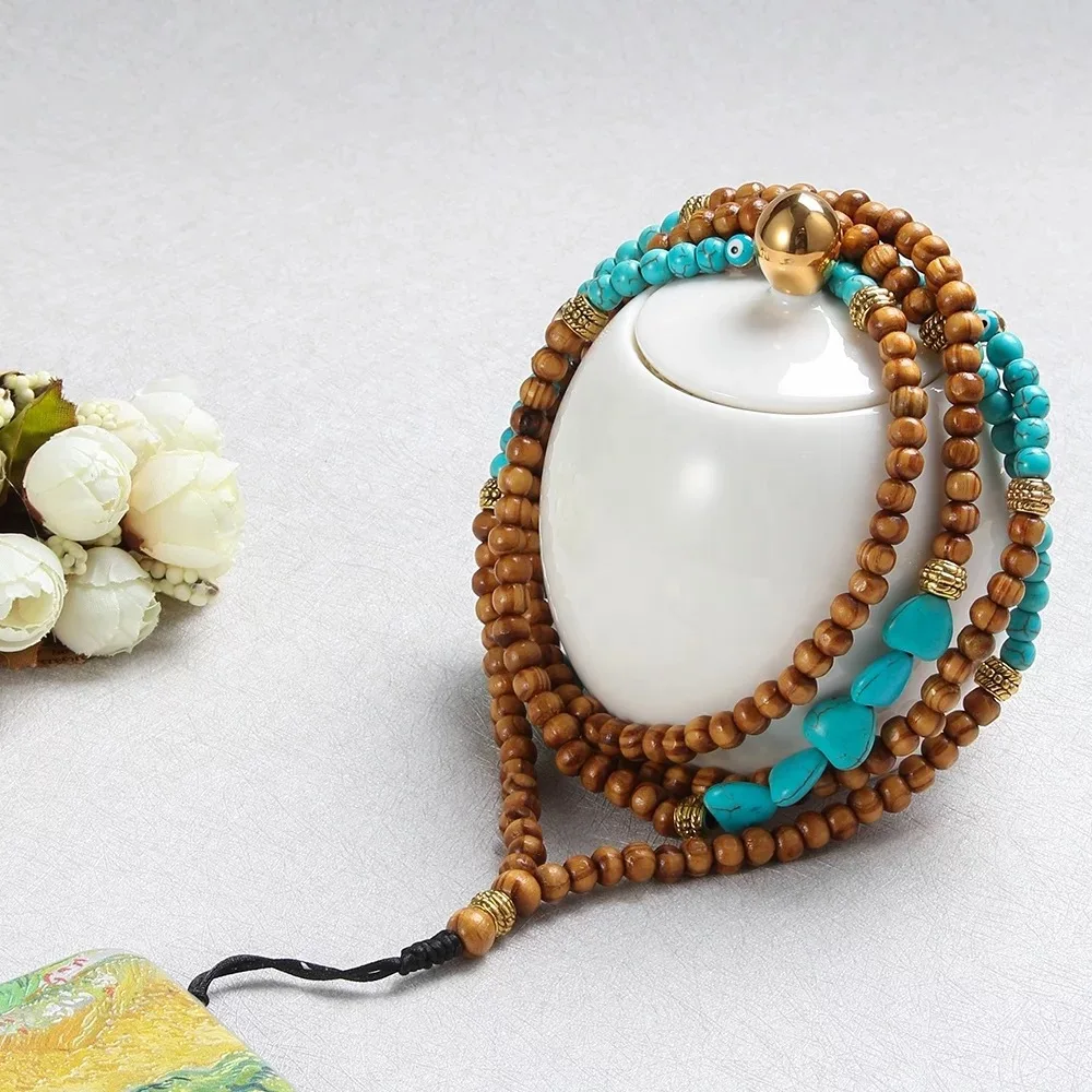 Classic Women Men Mobile Phone Lanyard Strap Wooden Green Beads Chain Cord Fashion Jewelry Boho Straps