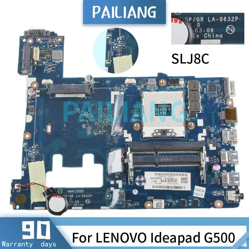 

PAILIANG Laptop motherboard For LENOVO Ideapad G500 HM77 Mainboard LA-9632P 90002834 SLJ8C DDR3 TESTED