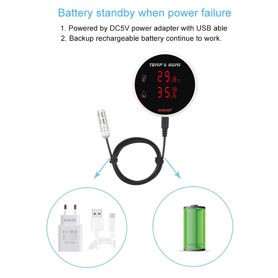 Top Tuya WIFI sensore di umidità della temperatura esterno Digital Smart Life igrometro termometro per ambienti frigorifero per piante Frige