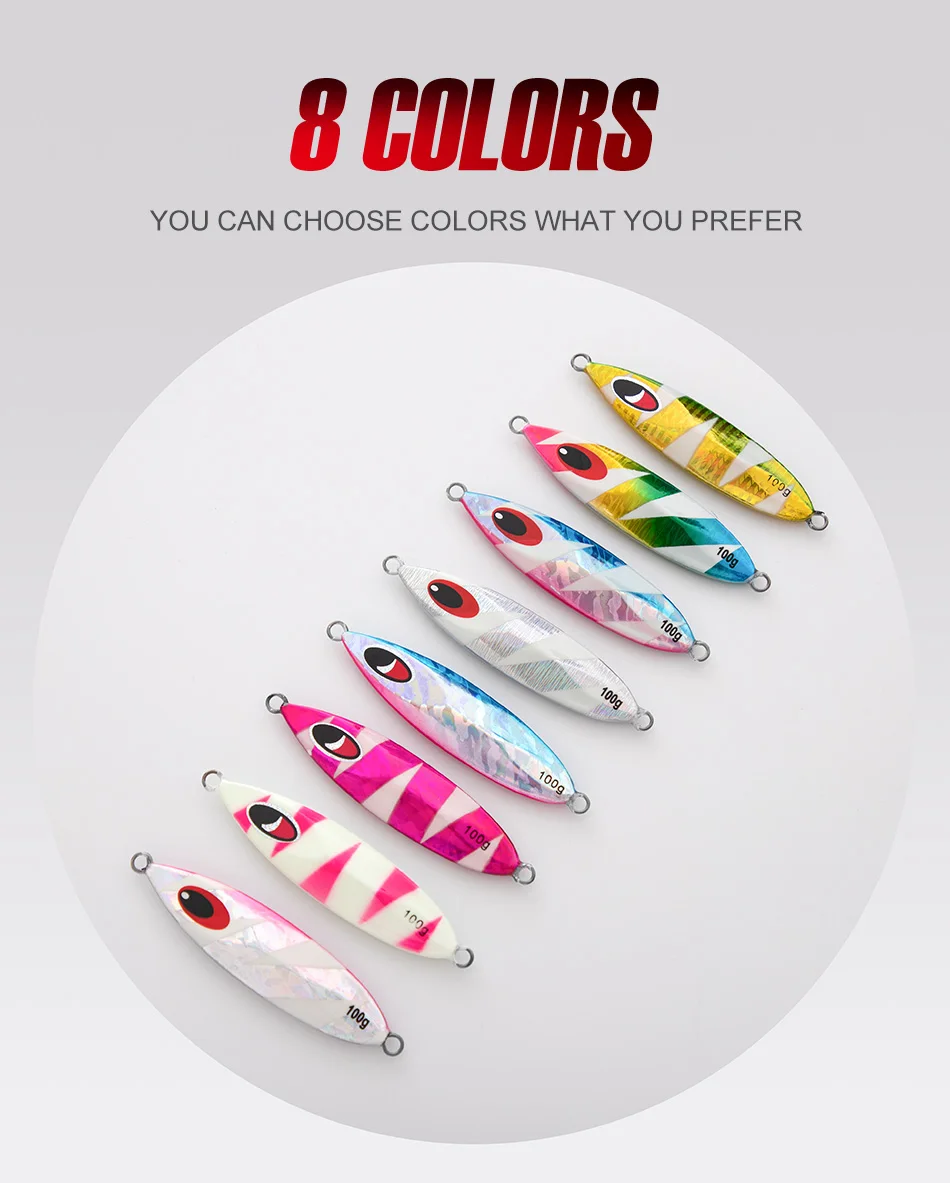 NOEBY Leuchtender Slow-Pitch-Jig 60-210g Metall-Jig Langsam Sinkend Salzwasser Bootsangeln Offshore-Jigging – Detail 8