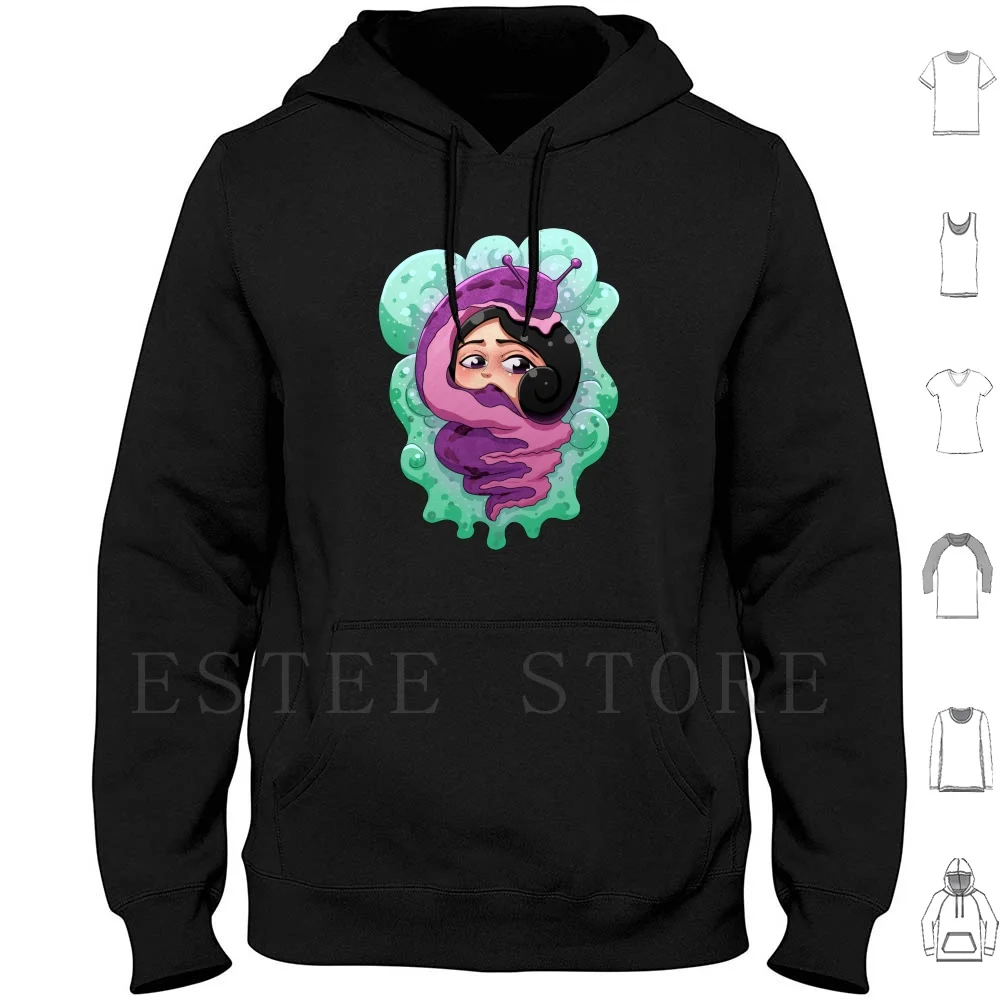 Slug Girl-Junji Ito Hoodies Long Sleeve Slug Girl Junji Ito Chibi Horror Manga Horror Manga 2020